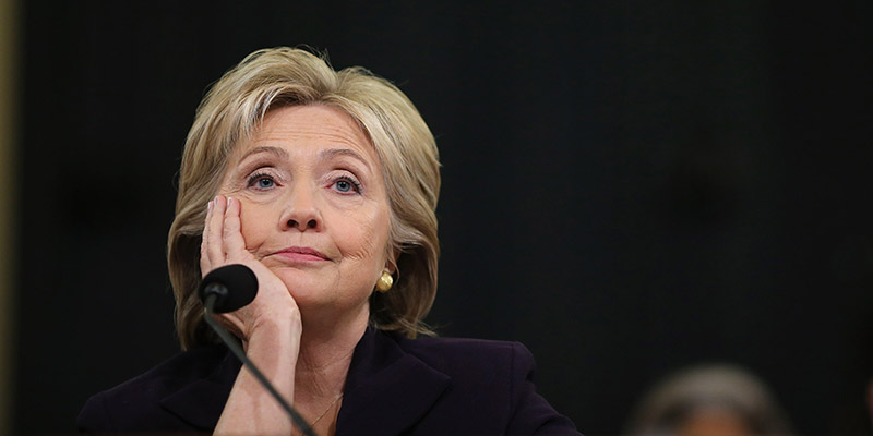 WASHINGTON, DC - OCTOBER 22:  Democratic presidential candidate and former Secretary of State Hillary Clinton testifies before the House Select Committee on Benghazi October 22, 2015 on Capitol Hill in Washington, DC. The committee held a hearing to continue its investigation on the attack that killed Ambassador Chris Stevens and three other Americans at the diplomatic compound in Benghazi, Libya, on the evening of September 11, 2012.  (Photo by Chip Somodevilla/Getty Images)