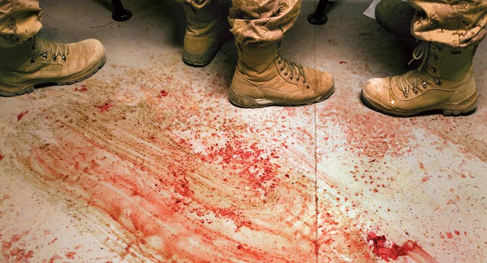blood on the ground